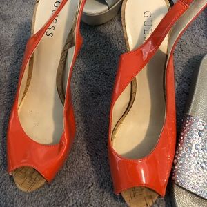 Guess sling back heels